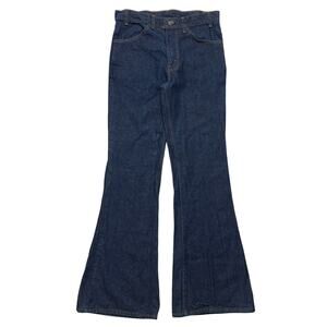 VTG 80s Levi's 684 Blue Dark Wash Bell Bottom Jeans 32x34